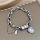 Ginger - Chunky Heart Charm Link Bracelet
