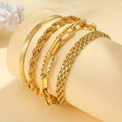 Candace - Gold and Pearl Style Stacking Set