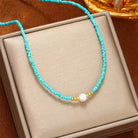 Marcia - Turquoise Blue Bead Choker
