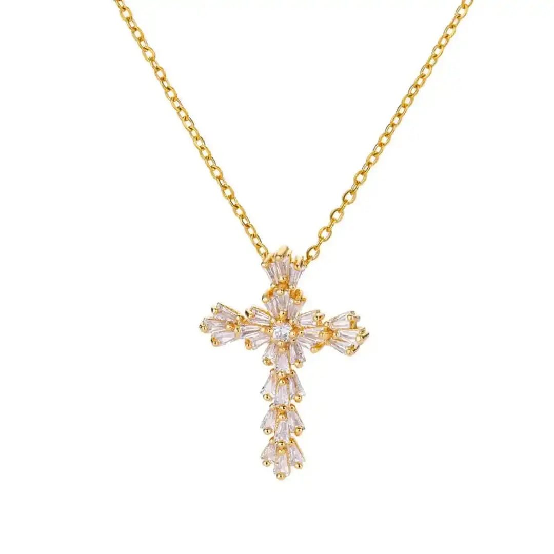 Alma - Sparkling Cross Pendant Necklace