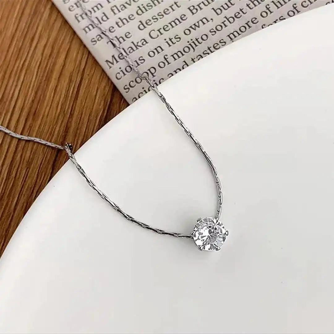 Dinah - Dainty Solitaire Necklace