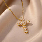 Alma - Sparkling Cross Pendant Necklace