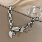 Ginger - Chunky Heart Charm Link Bracelet