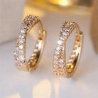Sandra - Crossed Hoop Earrings