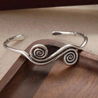 Mona - Double Spiral Cuff Bracelet