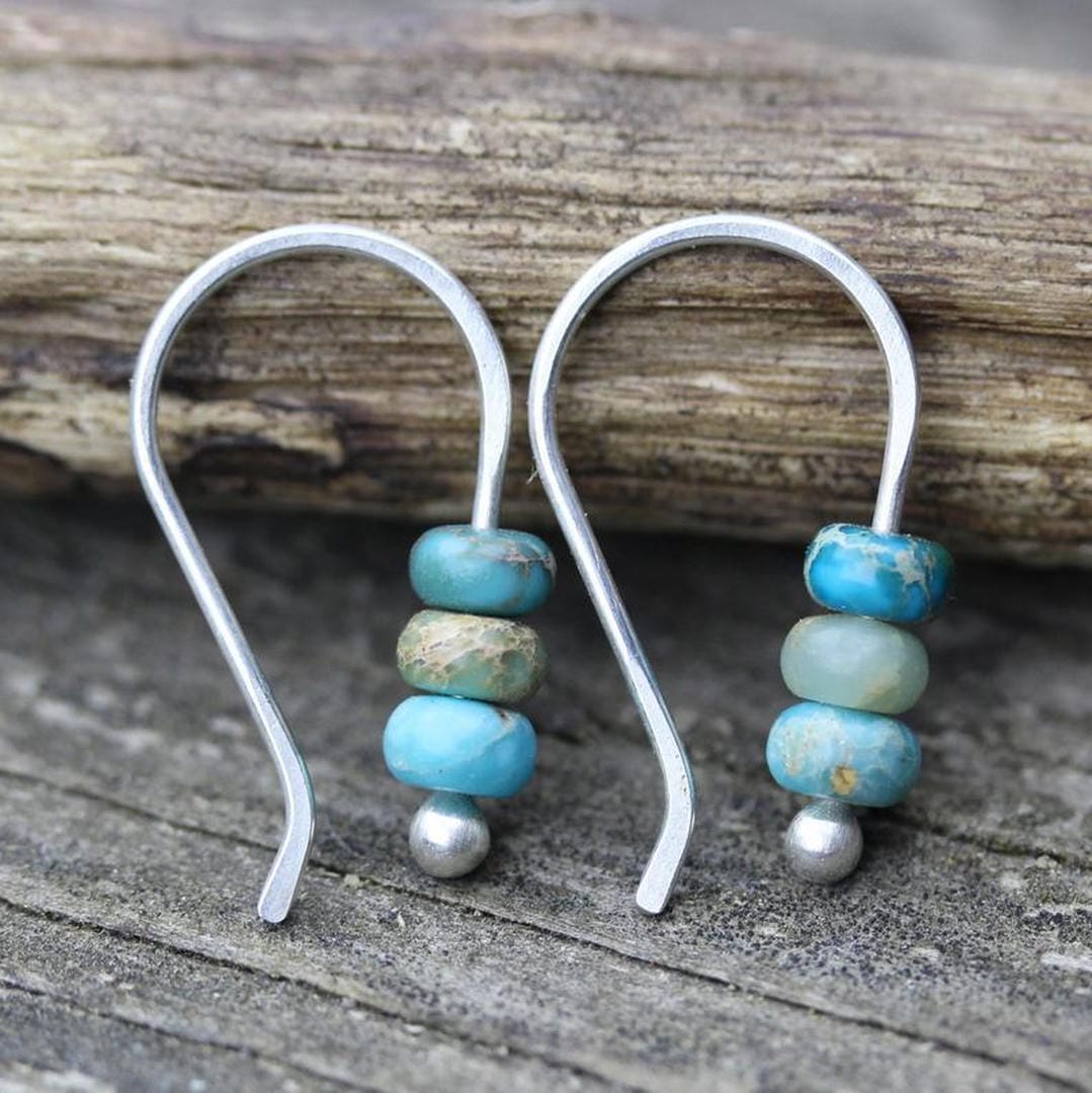 Susan - Retro Turquoise Blue Earrings
