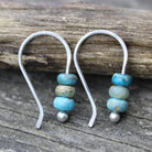 Susan - Retro Turquoise Blue Earrings