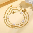 Candace - Gold and Pearl Style Stacking Set