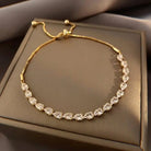 Della - Adjustable Square Stone Bracelet