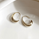 Violet - Oval Hoop Earrings