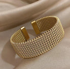 Augusta - Wide Mesh Cuff Bracelet