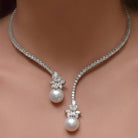 Donna - Open Collar Pearl Style Necklace