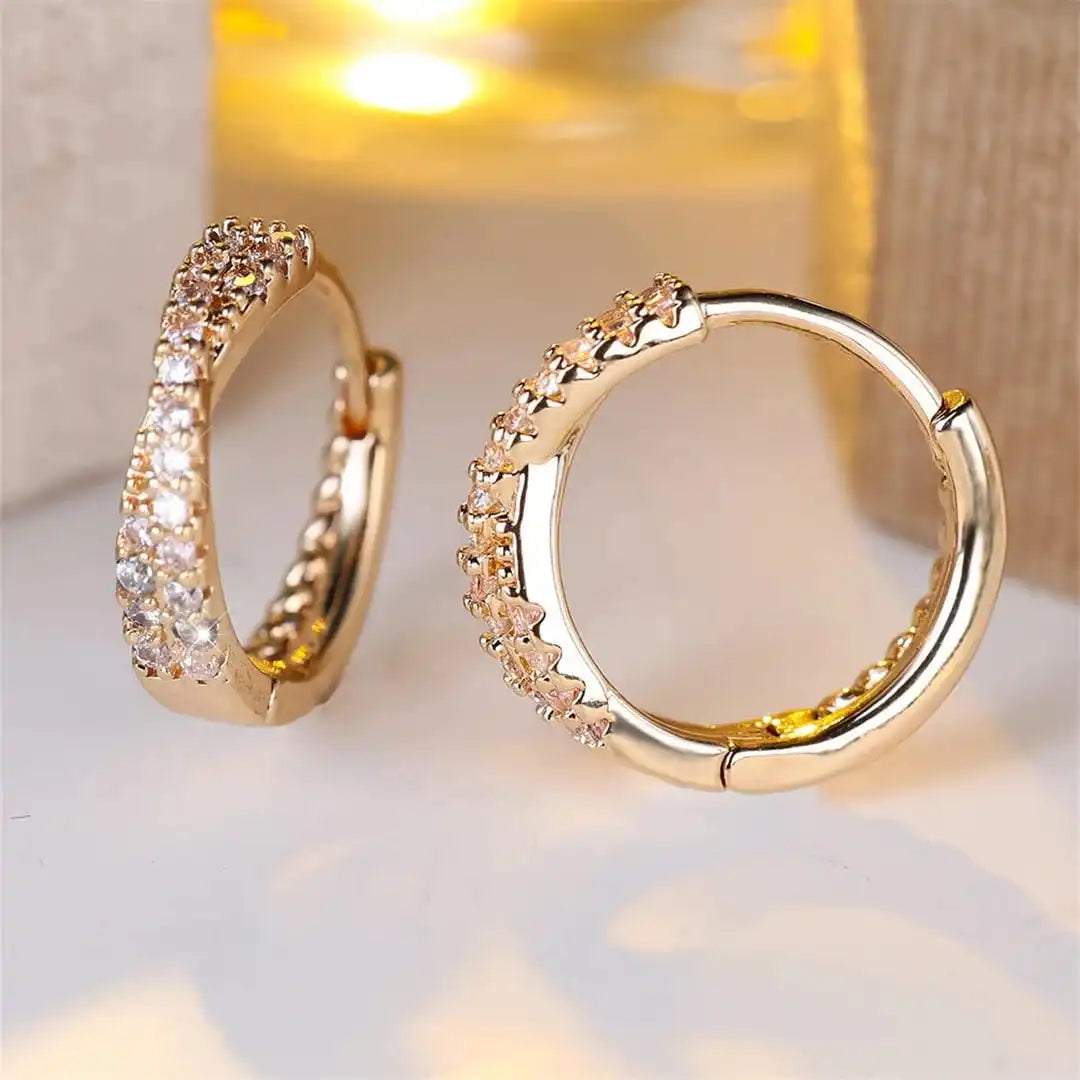 Sandra - Crossed Hoop Earrings