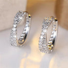 Sandra - Crossed Hoop Earrings