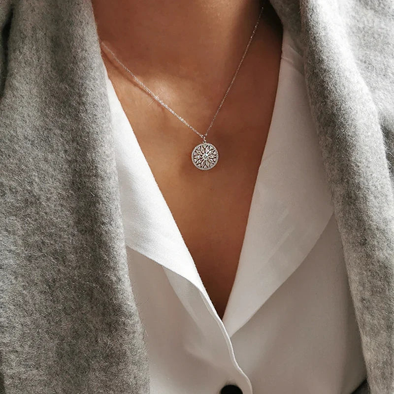 Marjorie - Sunflower Pendant Necklace