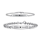 Marie - Engraved Couple Bracelet Set