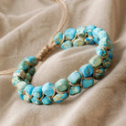 Raquel - Turquoise Blue Woven Stone Bracelet