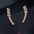 Ilse - Flower Cluster Climber Earrings