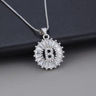 Joyce - Round Initial Pendant Necklace
