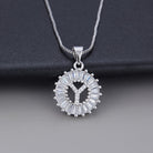 Joyce - Round Initial Pendant Necklace