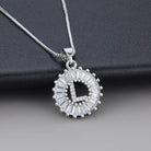 Joyce - Round Initial Pendant Necklace