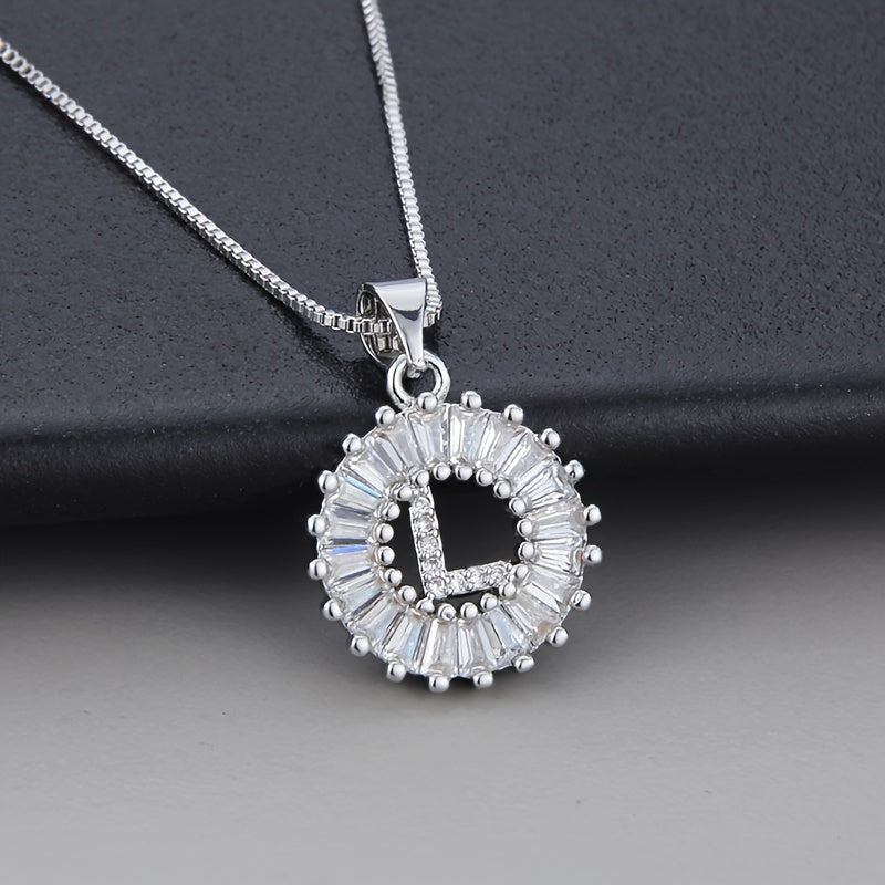Joyce - Round Initial Pendant Necklace