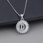 Joyce - Round Initial Pendant Necklace