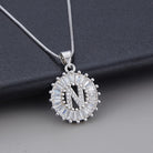 Joyce - Round Initial Pendant Necklace