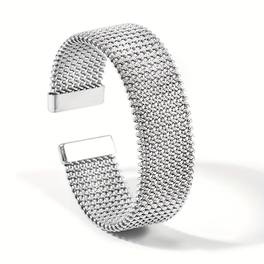 Augusta - Wide Mesh Cuff Bracelet