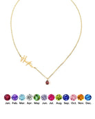 Mia - Name Necklace with Birthstone