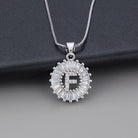 Joyce - Round Initial Pendant Necklace