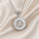 Joyce - Round Initial Pendant Necklace