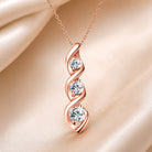 Hilda - Three Stone Twist Pendant Necklace