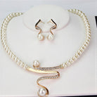 Lily - Pearl Style Necklace and Earrings Set