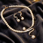 Lily - Pearl Style Necklace and Earrings Set