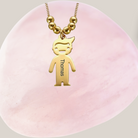 Caitlin - Mom Necklace with Engraved Kid Charms