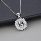 Joyce - Round Initial Pendant Necklace