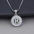 Joyce - Round Initial Pendant Necklace