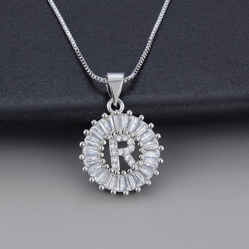 Joyce - Round Initial Pendant Necklace