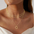 Hattie - Layered Gold Circle Necklace