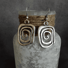 Clara - Silver Spiral Earrings