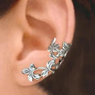 Rachel - Silver Leaf Earrings
