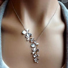 Sadie - Silver Cascading Flower Necklace
