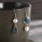 Jacqueline - Blue Stone Drop Earrings