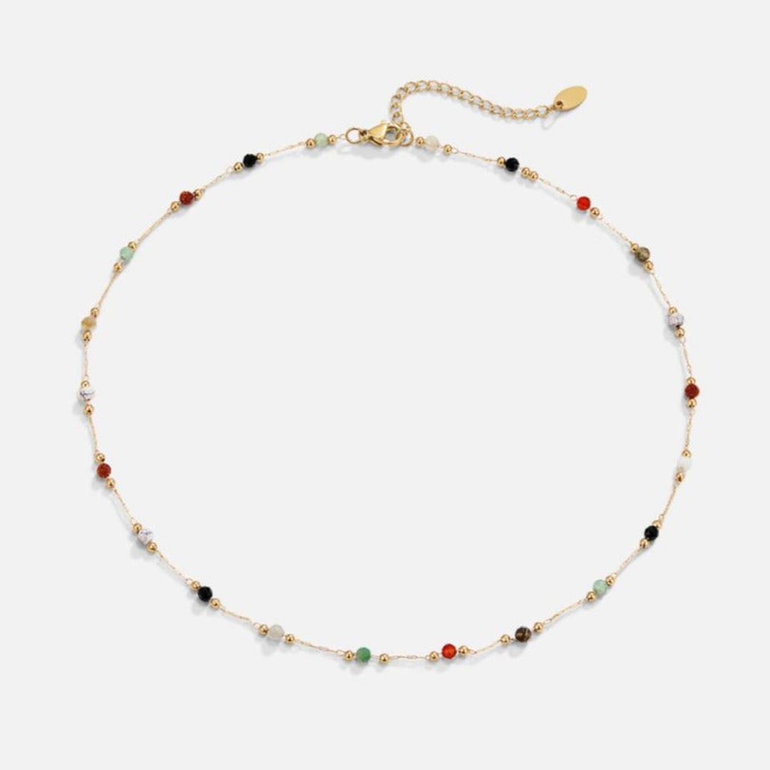 Jessica - Multicolor Stone Station Necklace