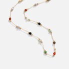 Jessica - Multicolor Stone Station Necklace