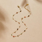 Jessica - Multicolor Stone Station Necklace