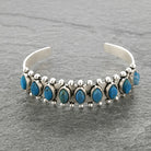 Bettina - Silver Stone Cuff Bracelet
