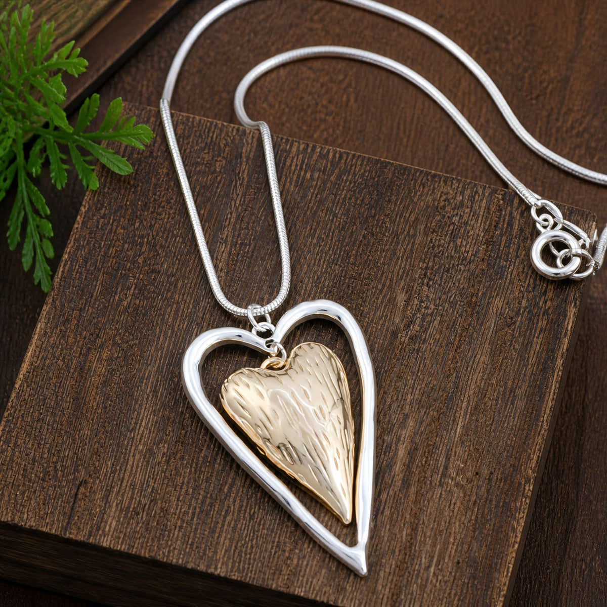 Octavia - Large Layered Heart Necklace