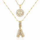 Edna - Initial Letter Necklace Set